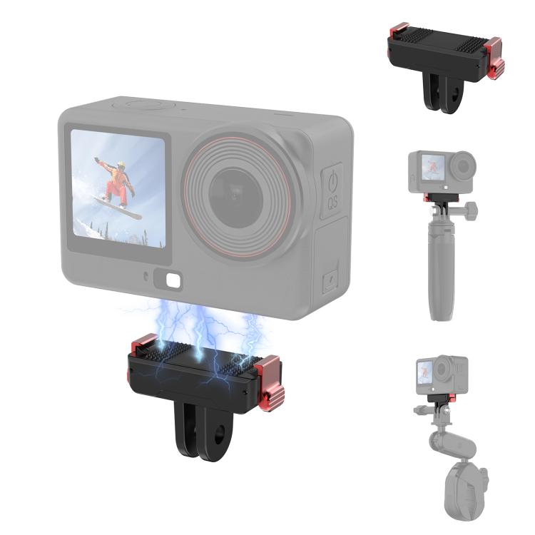 For DJI Osmo Action 6 / Nano PULUZ Two Claw Plastic Magnetic Quick Release Base Mount, Two Claw Quick-Release Base