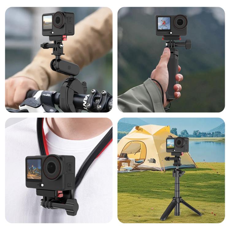 For DJI Osmo Action 6 / Nano PULUZ Two Claw Plastic Magnetic Quick Release Base Mount, Two Claw Quick-Release Base
