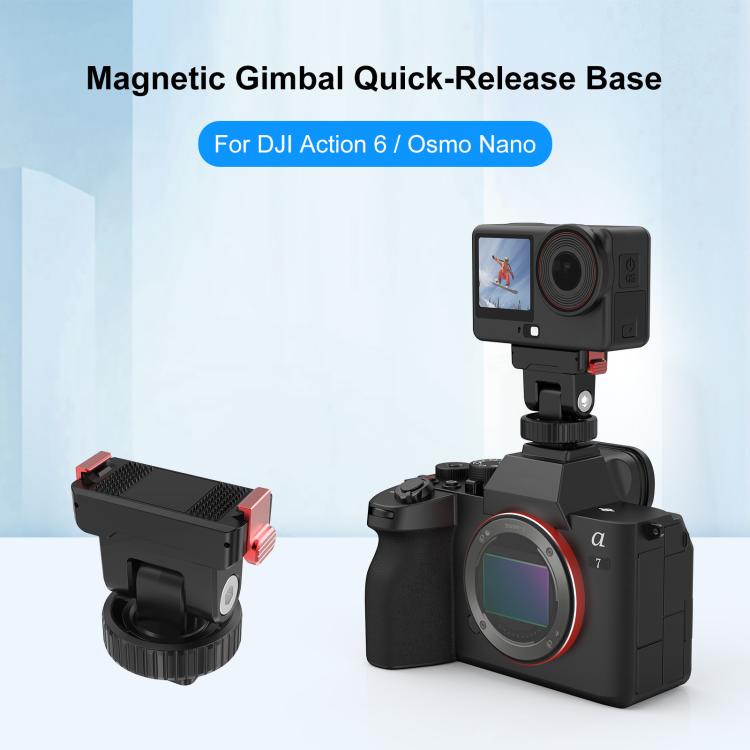 For DJI Osmo Action 6 / Nano PULUZ Plastic Gimbal Quick-Release Base Mount, Gimbal Quick-Release Base