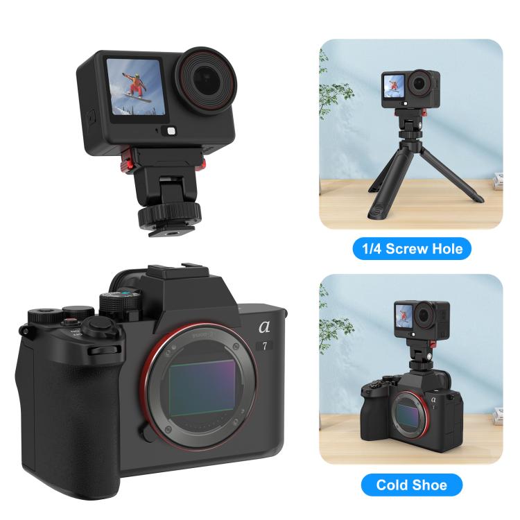 For DJI Osmo Action 6 / Nano PULUZ Plastic Gimbal Quick-Release Base Mount, Gimbal Quick-Release Base