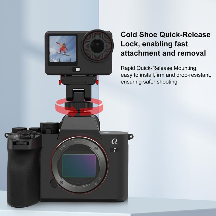 For DJI Osmo Action 6 / Nano PULUZ Plastic Gimbal Quick-Release Base Mount, Gimbal Quick-Release Base
