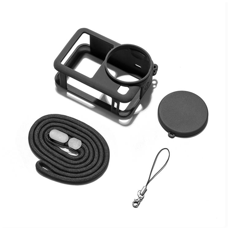 For DJI Osmo Action 6 PULUZ Silicone Protective Cover with Wrist Strap & Lens Cap, Silicone Protective Cover