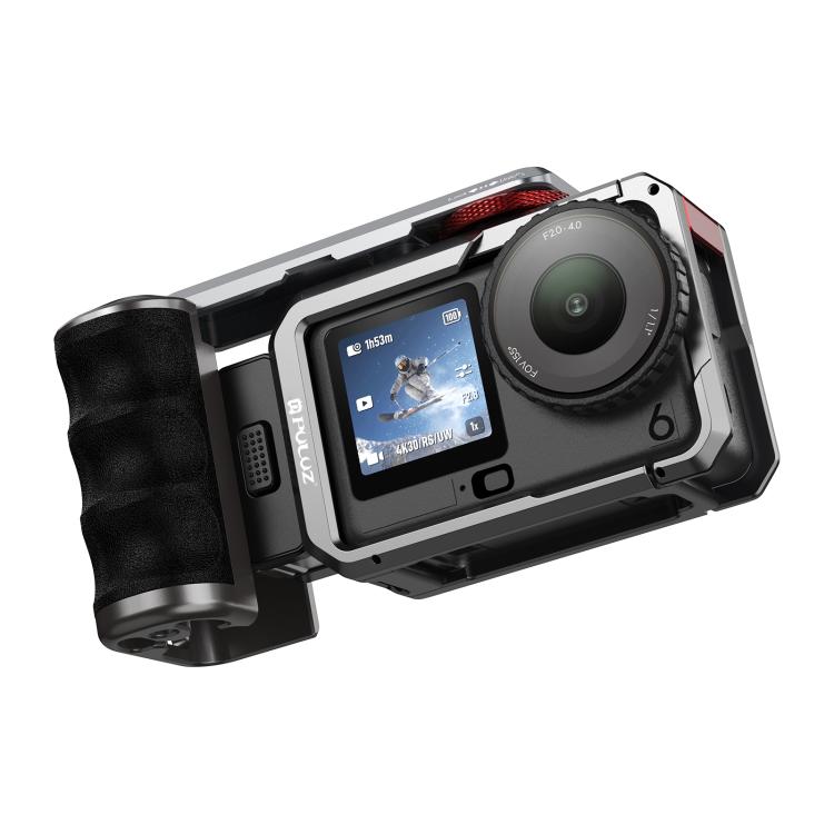 For DJI Osmo Action 6 PULUZ Metal Camera Cage Expansion Adapter with Handle Grip, For DJI Osmo Action 6