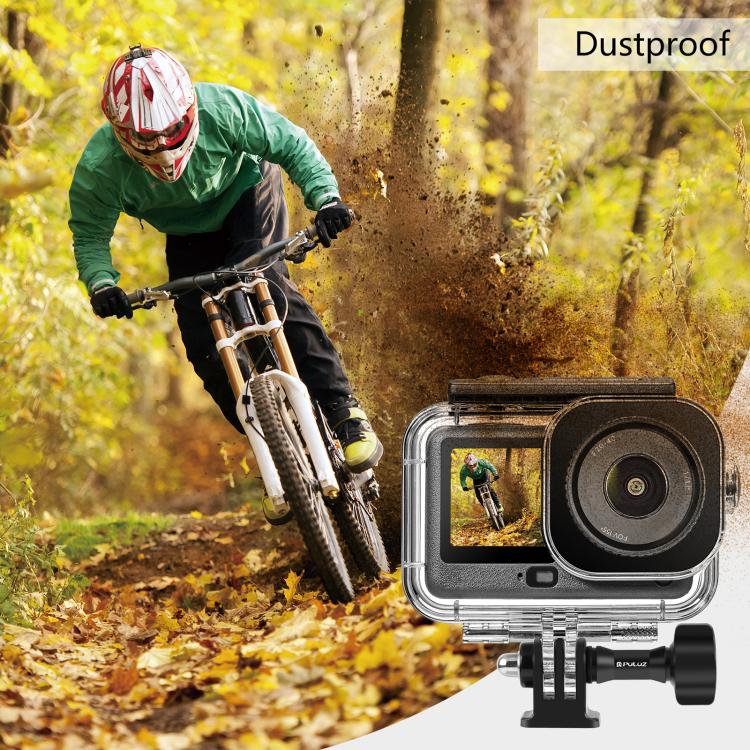 For DJI Osmo Action 6 PULUZ 60m / 196ft Underwater Waterproof Diving Shell with Invisible Adapter & Long Screw, Waterproof Shell