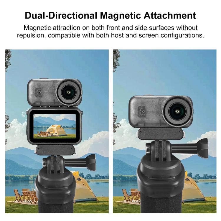 For DJI Osmo Action 6 / Nano PULUZ Plastic Magnetic Quick Release Base Mount