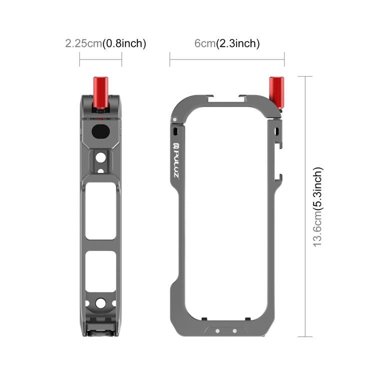For Insta360 X4 Air PULUZ Metal Protective Cage Expansion Frame with Cold Shoe Bases & Lens Cover, For Insta360 X4 Air Lens Cover