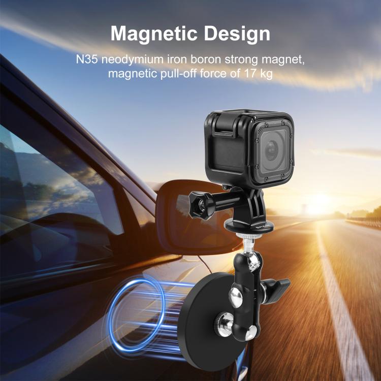 PULUZ Magnetic Pea-Style Clip Mount Holder with Mount Adapter & Long Screw, Magnetic Pea-Style Clip