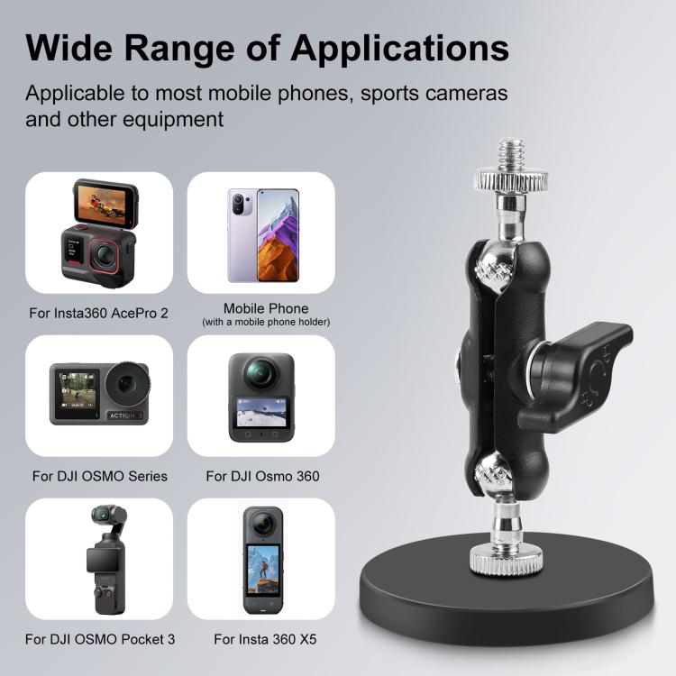 PULUZ Magnetic Pea-Style Clip Mount Holder with Mount Adapter & Long Screw, Magnetic Pea-Style Clip