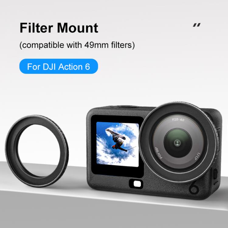 For DJI Osmo Action 6 PULUZ Filter Holder Metal Protective Filter Frame, For DJI Osmo Action 6