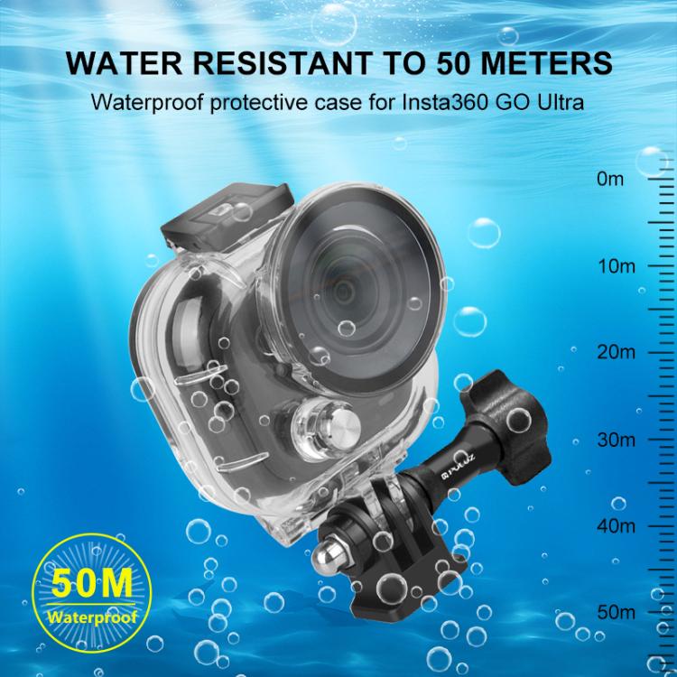 For Insta360 GO Ultra 50m Waterproof Case Thumb Main Body Camera Dive Housing Cover, For Insta360 GO Ultra Thumb Main Body