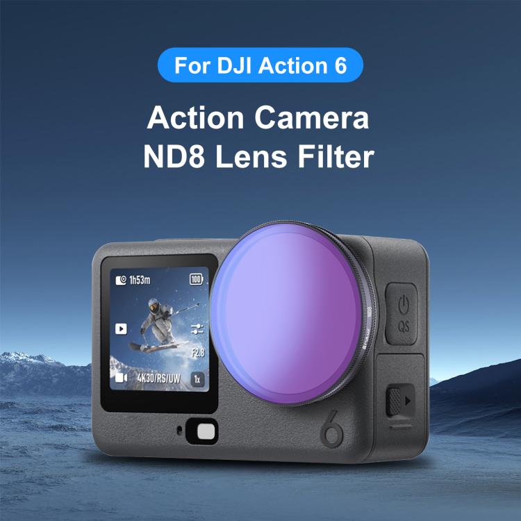 For DJI Osmo Action 6 PULUZ Action Camera ND8 Lens Filter, ND8