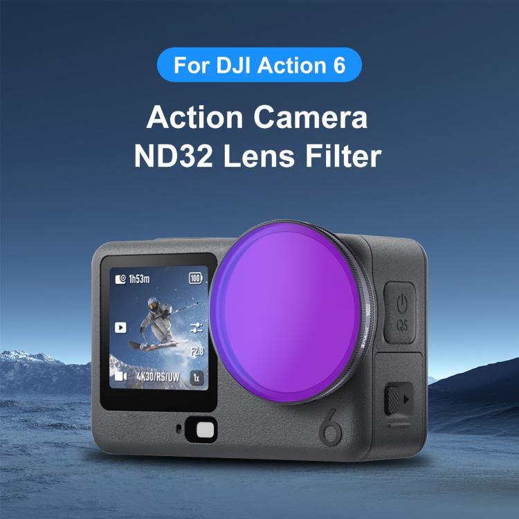 For DJI Osmo Action 6 PULUZ Action Camera ND32 Lens Filter, ND32