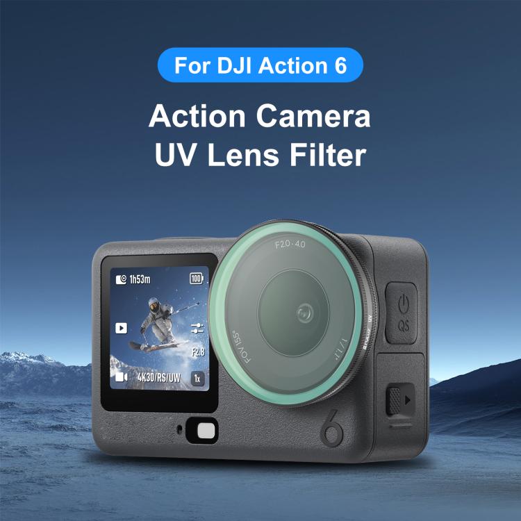 For DJI Osmo Action 6 PULUZ Action Camera UV Lens Filter, UV