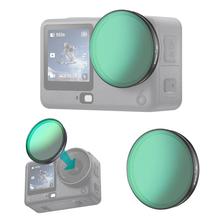 For DJI Osmo Action 6 PULUZ Action Camera CPL Lens Filter, CPL