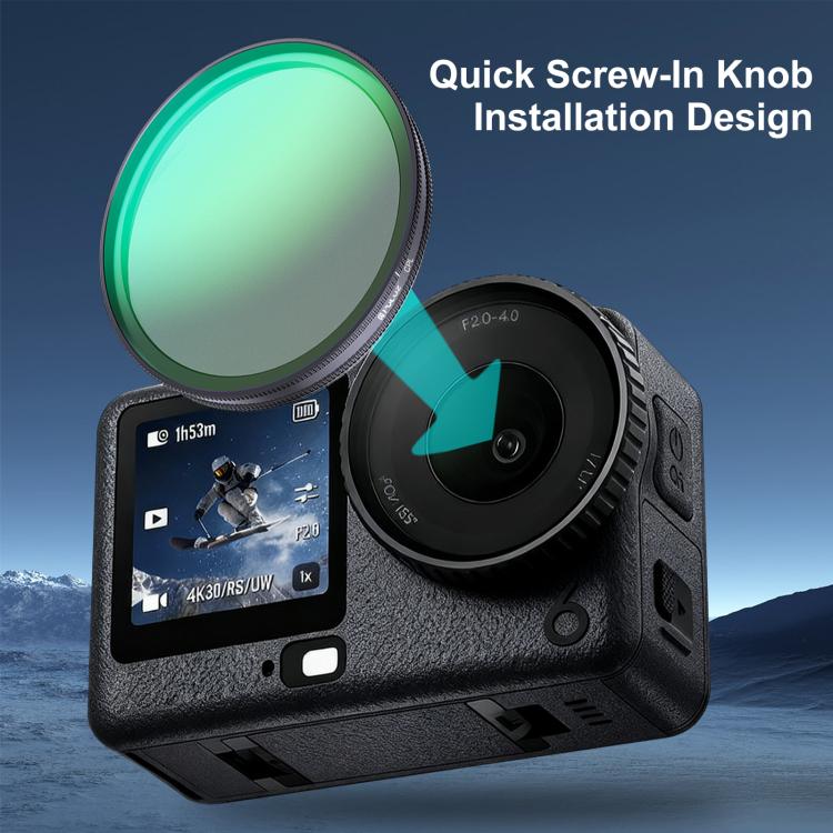 For DJI Osmo Action 6 PULUZ Action Camera CPL Lens Filter, CPL