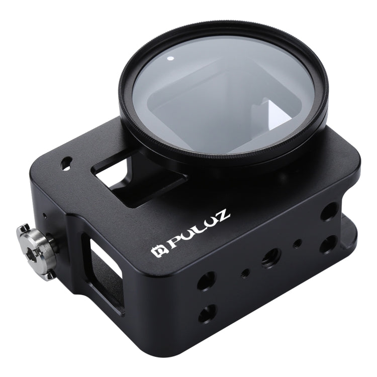 PULUZ Housing Shell CNC Aluminum Alloy Protective Cage with Insurance Frame & 52mm UV Lens for GoPro HERO(2018) /7 Black /6 /5, For HERO6 /5 Pull Frame, For HERO5 Pull Frame