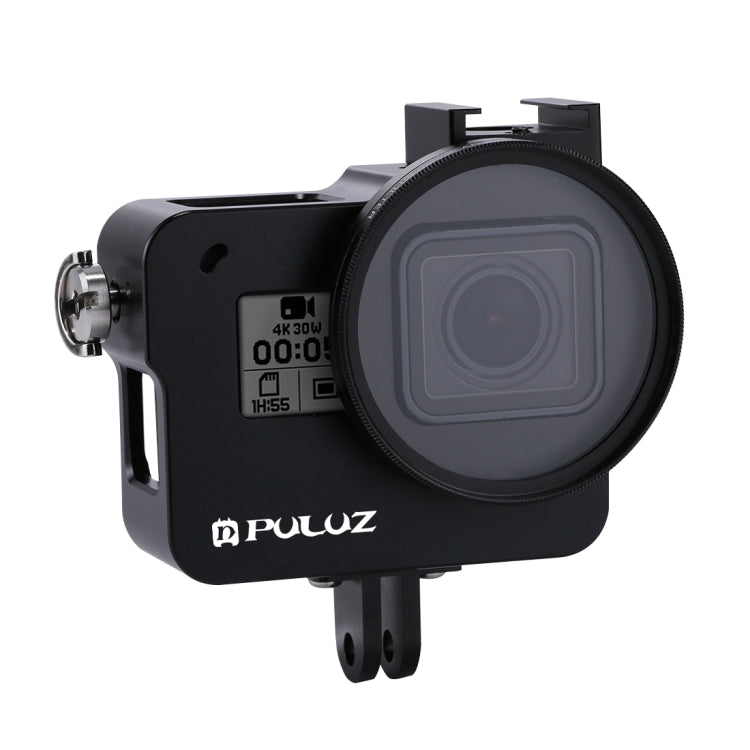 PULUZ Housing Shell CNC Aluminum Alloy Protective Cage with 52mm UV Lens for GoPro HERO(2018) /7 Black /6 /5, For HERO6 /5 No Frame, For HERO5/6 No Frame