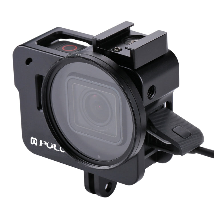PULUZ Housing Shell CNC Aluminum Alloy Protective Cage with 52mm UV Lens for GoPro HERO(2018) /7 Black /6 /5, For HERO6 /5 No Frame, For HERO5/6 No Frame
