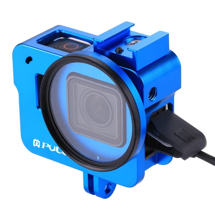 PULUZ Housing Shell CNC Aluminum Alloy Protective Cage with 52mm UV Lens for GoPro HERO(2018) /7 Black /6 /5, For HERO6 /5 No Frame, For HERO5/6 No Frame