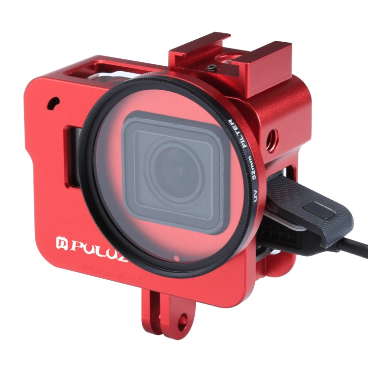 PULUZ Housing Shell CNC Aluminum Alloy Protective Cage with 52mm UV Lens for GoPro HERO(2018) /7 Black /6 /5, For HERO6 /5 No Frame, For HERO5/6 No Frame