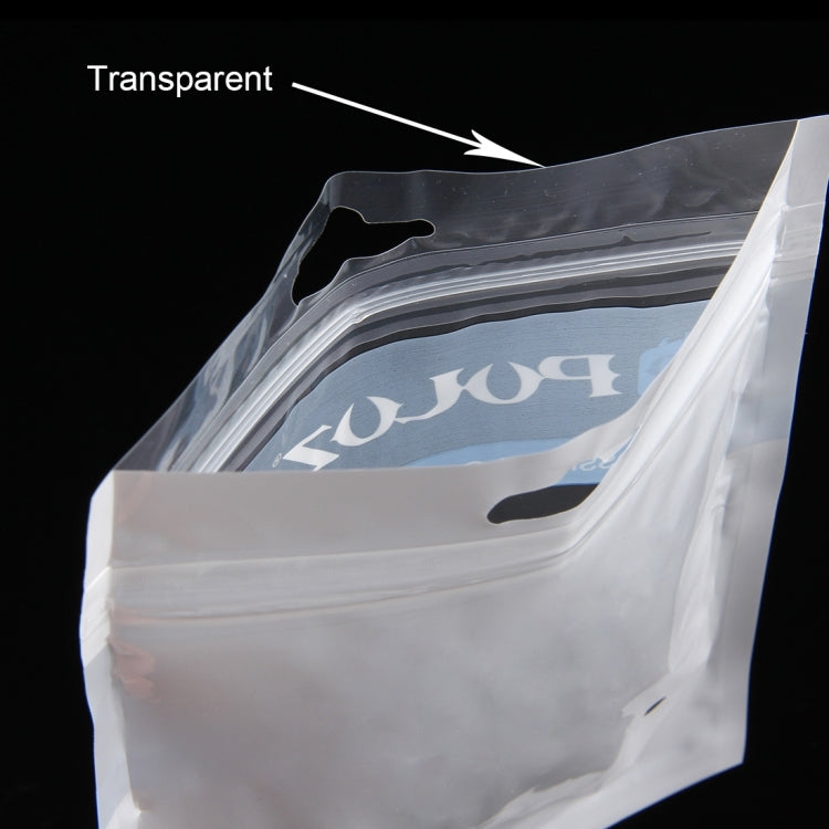 10 PCS PULUZ 33cm x 23.5cm Hang Hole Clear Front White Pearl Jewelry Zip Lock Packaging Bag(Size: XL), Size: XL
