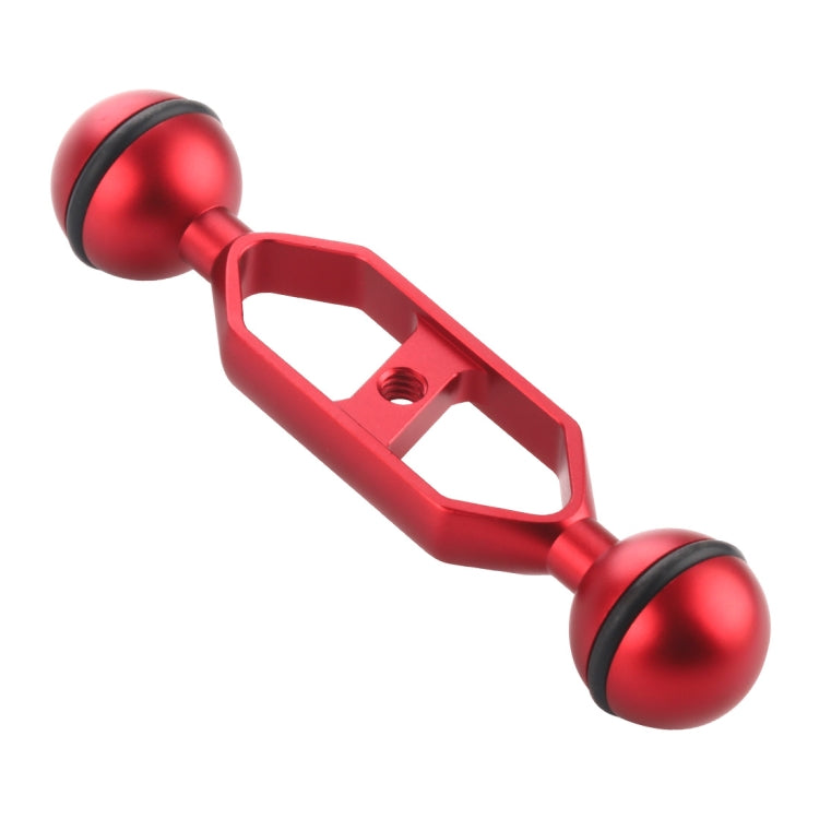 PULUZ 5.0 inch 12.6cm Aluminum Alloy Dual Balls Arm, Ball Diameter: 25mm, 5.0 inch (Red), 5.0 inch (Blue)