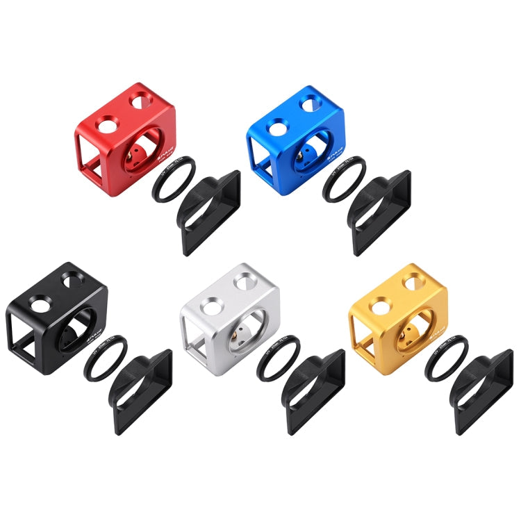 PULUZ for Sony RX0 Aluminum Alloy Protective Cage + 37mm UV Filter Lens + Lens Sunshade with Screws and Screwdrivers, Cage Black, Cage Gold, Cage Blue, Cage Red, Cage Silver