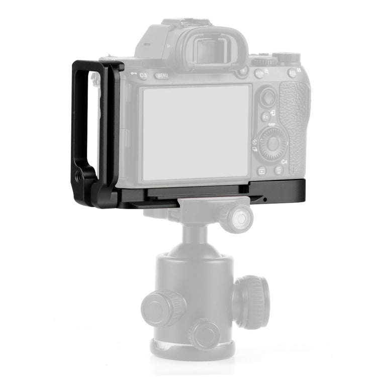 PULUZ 1/4 inch Vertical Shoot Quick Release L Plate Bracket Base Holder for Sony A9 (ILCE-9) / A7 III/ A7R III, For Sony A9 (Red)