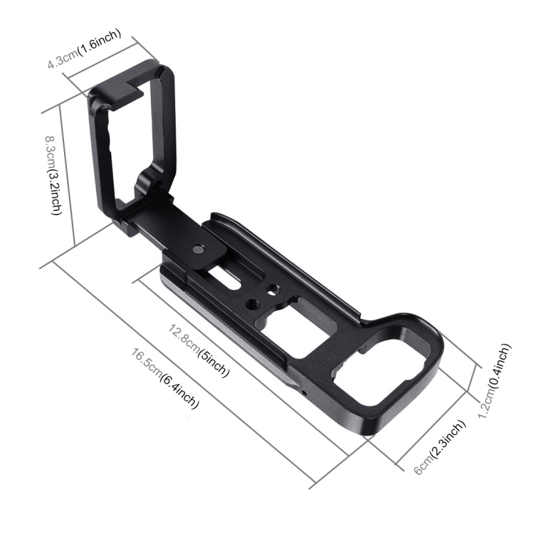 PULUZ 1/4 inch Vertical Shoot Quick Release L Plate Bracket Base Holder for Sony A9 (ILCE-9) / A7 III/ A7R III, For Sony A9 (Red)