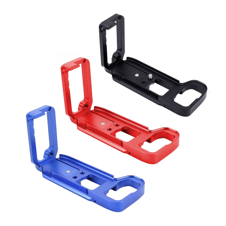 PULUZ 1/4 inch Vertical Shoot Quick Release L Plate Bracket Base Holder for Sony A9 (ILCE-9) / A7 III/ A7R III, For Sony A9 (Red)