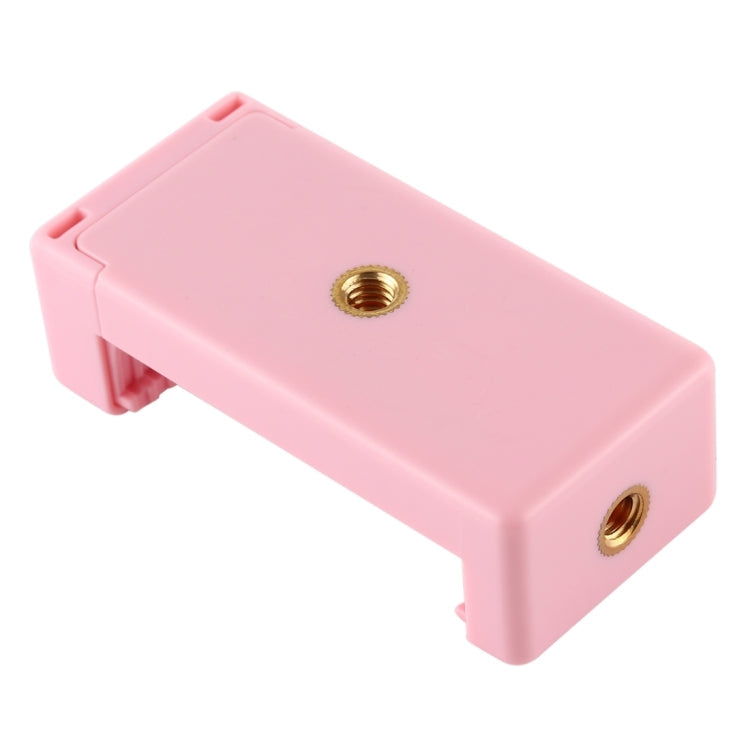 PULUZ Selfie Sticks Tripod Mount Phone Clamp with 1/4 inch Screw Holes & Cold Shoe Base, Clamp Pink, Clamp Black