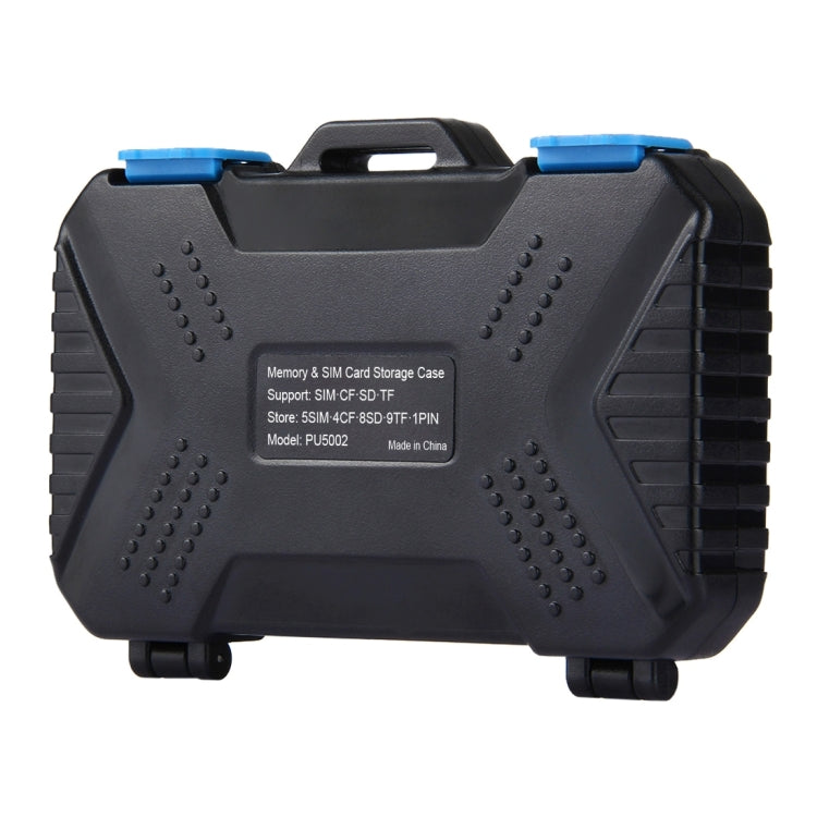 PULUZ 27 in 1 Memory Card Case for 4CF + 8SD + 9TF + 1Card PIN + 1Standard SIM + 2Micro-SIM + 2Nano-SIM, 27 in 1