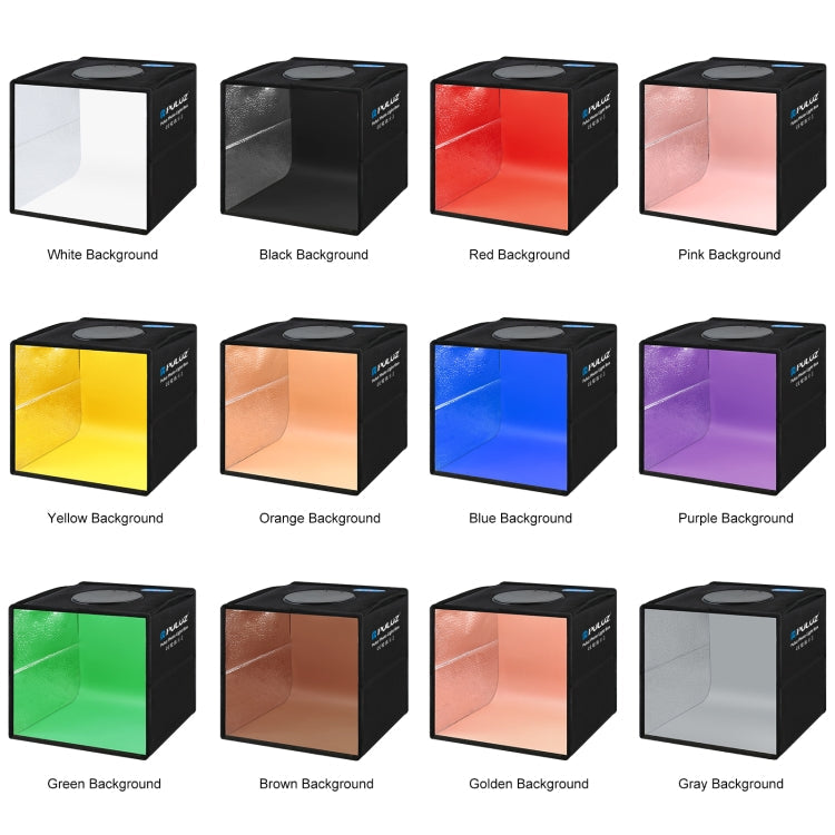 PULUZ 25cm Folding Portable Ring Light Photo Lighting Studio Shooting Tent Box with 12 Colors Backdrops, Size: 25cm x 25cm x 25cm, 25cm High CRI Box