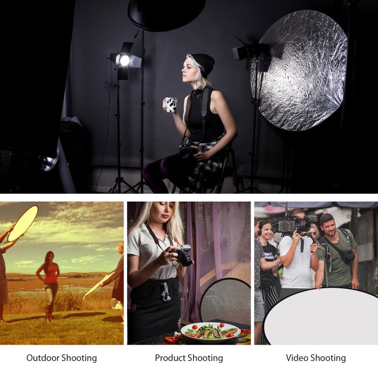 PULUZ 110cm 5 in 1 (Silver / Translucent / Gold / White / Black) Folding Photo Studio Reflector Board, 110cm Reflector
