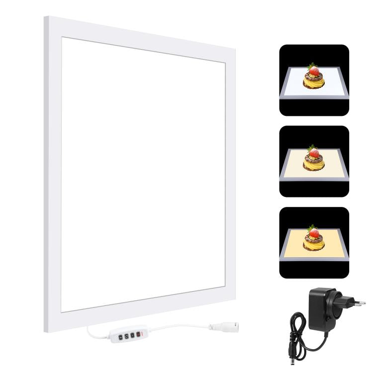 PULUZ 1000LM LED Acrylic No Polar Dimming Shadowless Light Pad with Switch for 40cm Photo Studio Box, Light(US), Light(UK), Light(EU)