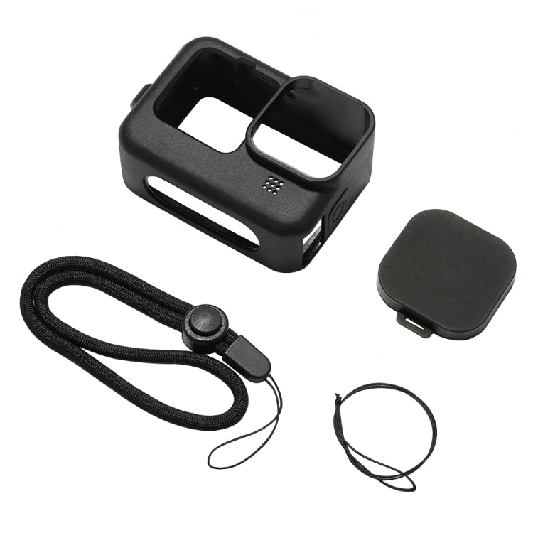 PULUZ for GoPro HERO12 Black /11 Black /10 Black /9 Black Silicone Protective Case Cover with Wrist Strap & Lens Cover, For GoPro HERO9 Black