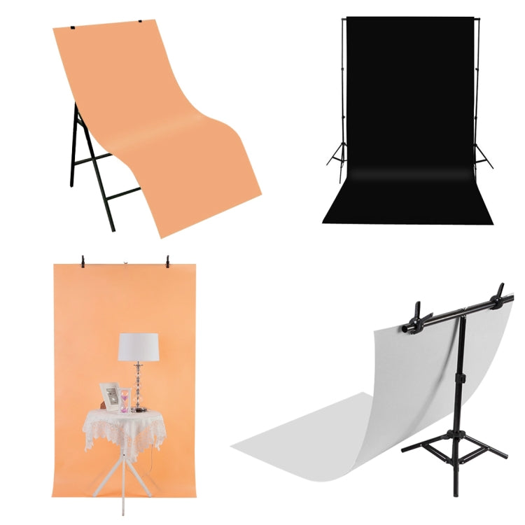 PULUZ Photography Background PVC Paper Kits for Studio Tent Box, Size: 156cm x 80cm, Backdrop 80cm (Black), Backdrop 80cm(Orange), Backdrop 80cm(White)
