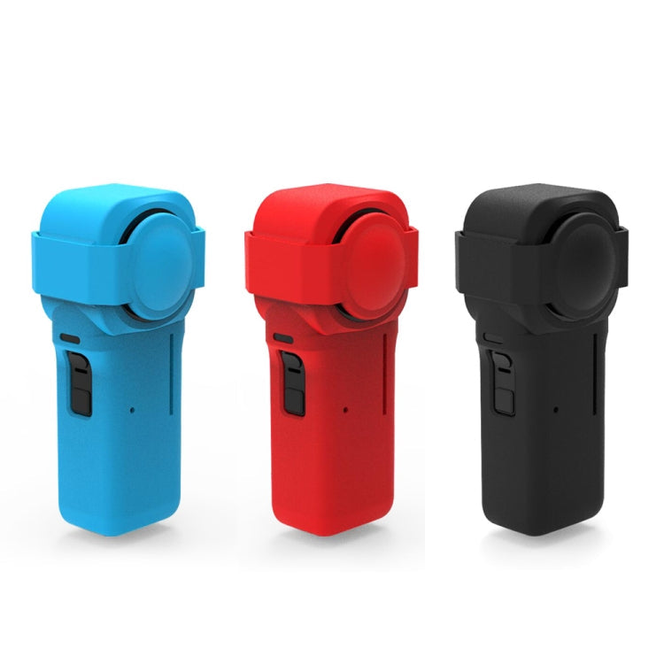PULUZ Silicone Protective Case with Lens Cover for Insta360 One RS 1-Inch 360 Edition, Silicone Case(Red), Silicone Case(Black)