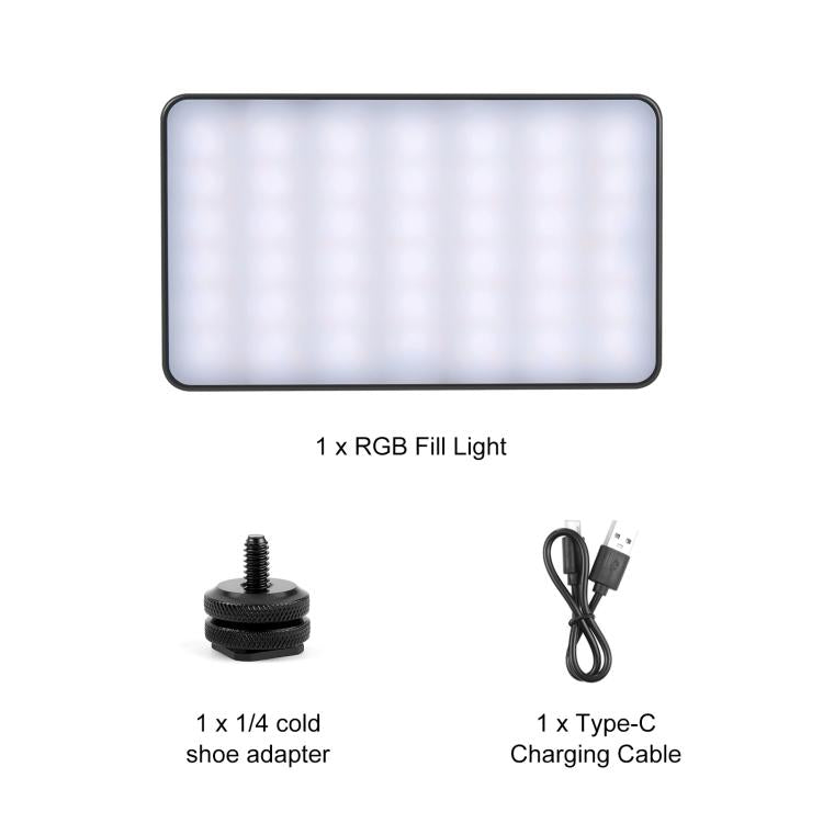 PULUZ Pocket 140 LEDs RGB Full Color Beauty Fill Light Handheld Photography LED Light, 140 LED
