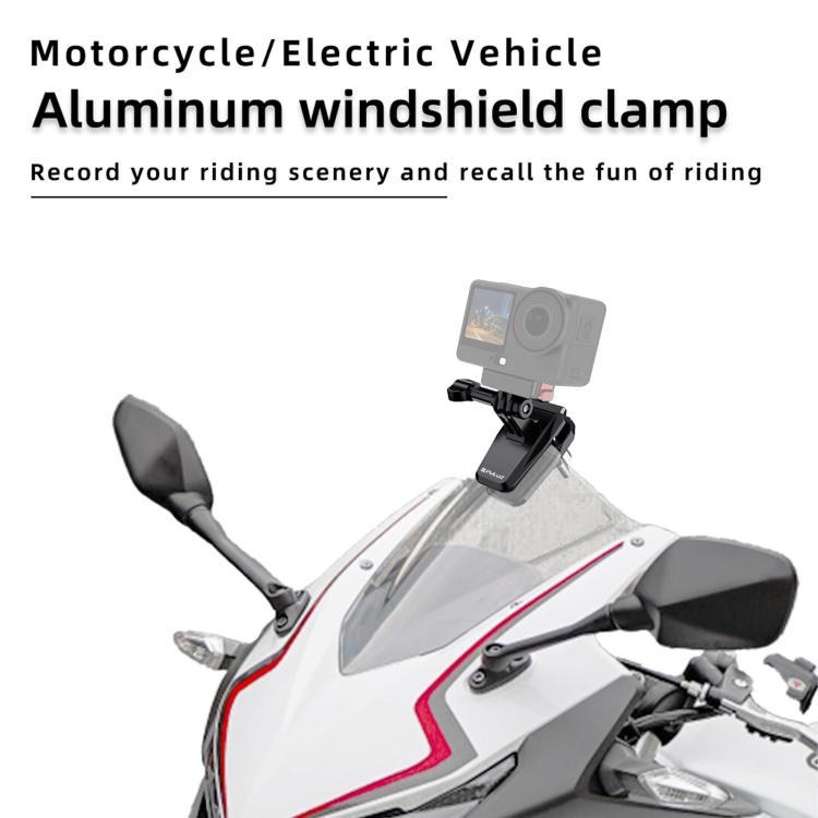 PULUZ Motorcycle Windshield Clip Bracket Camera Mount, Windshield Clip II