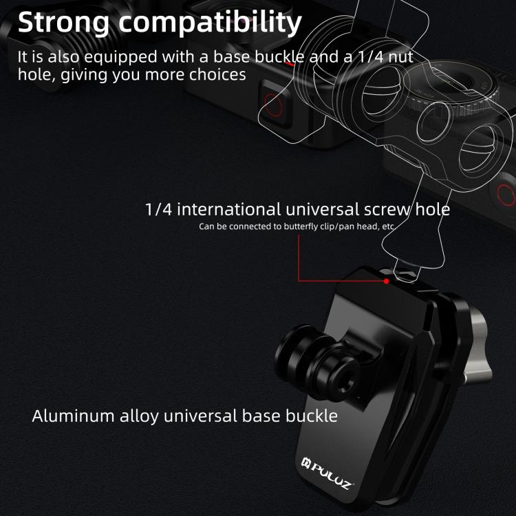 PULUZ Motorcycle Windshield Clip Bracket Camera Mount, Windshield Clip II