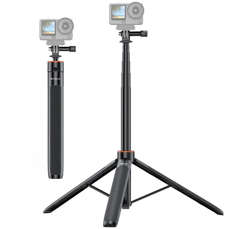 PULUZ 1.3m Action Camera Selfie Stick Tripod Vlog Live Streaming Holder, 1.4m Action Camera Tripod