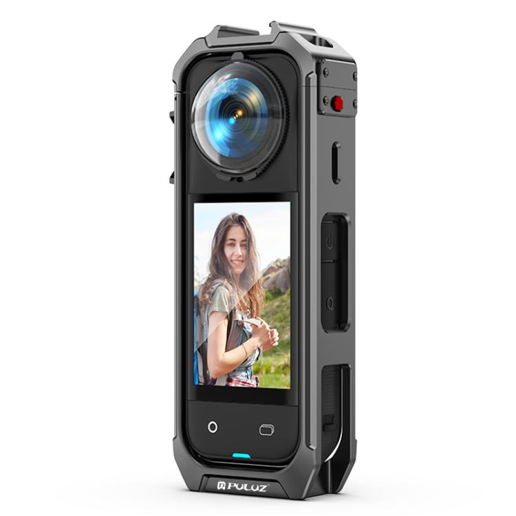 For Insta360 X4 PULUZ Aluminum Alloy Protective Cage Rig Expand Cold Shoe Housing Frame, For Insta360 X5