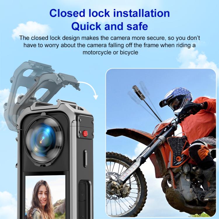 For Insta360 X4 PULUZ Aluminum Alloy Protective Cage Rig Expand Cold Shoe Housing Frame, For Insta360 X5