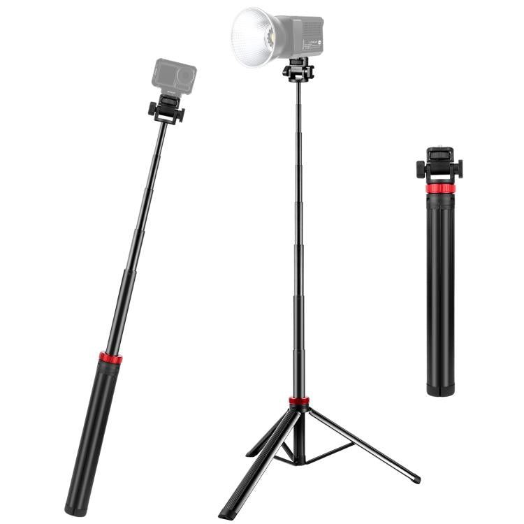 PULUZ 2m 8-section Aluminum Alloy Broadcast Fill Light Bracket Telescopic Tripod