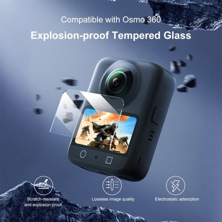 For DJI Osmo 360 PULUZ Screen Explosion-proof Tempered Glass Films, Screen  Film