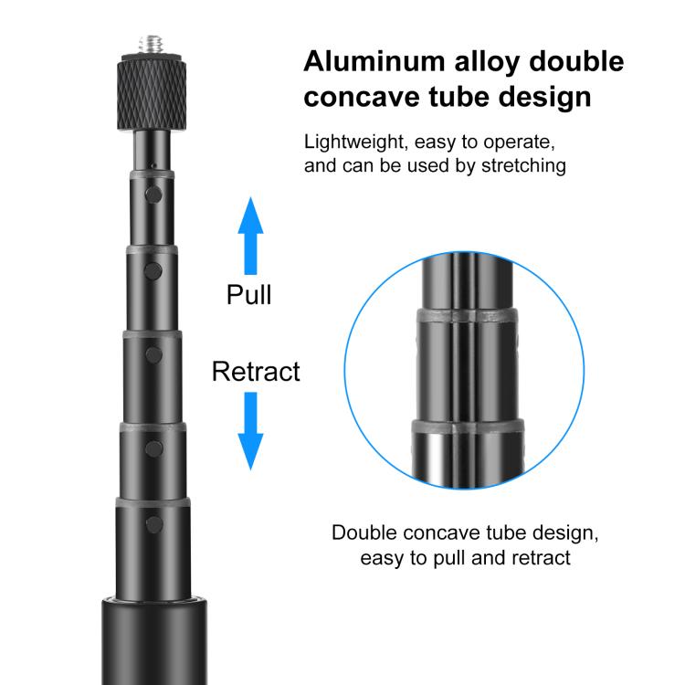 For Insta360 X3 PULUZ Rotary Handle Desktop Tripod Stand 110cm Selfie Stick Monopod, Desktop Tripod Stand 110cm Selfie Stick
