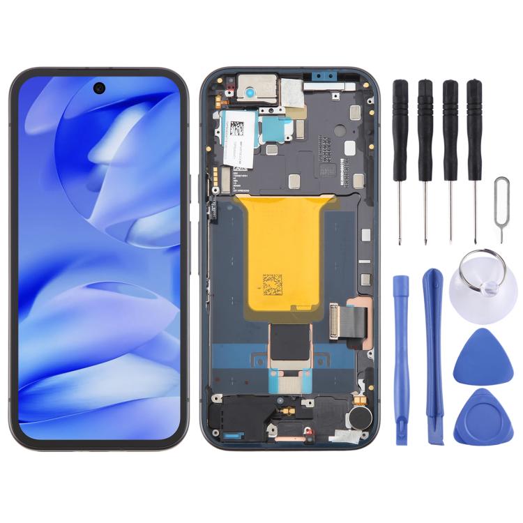 For Google Pixel 9a GXQ96 GTF7P G3Y12 OLED Original LCD Screen Digitizer Full Assembly with Frame, For Google Pixel 9a(Original)