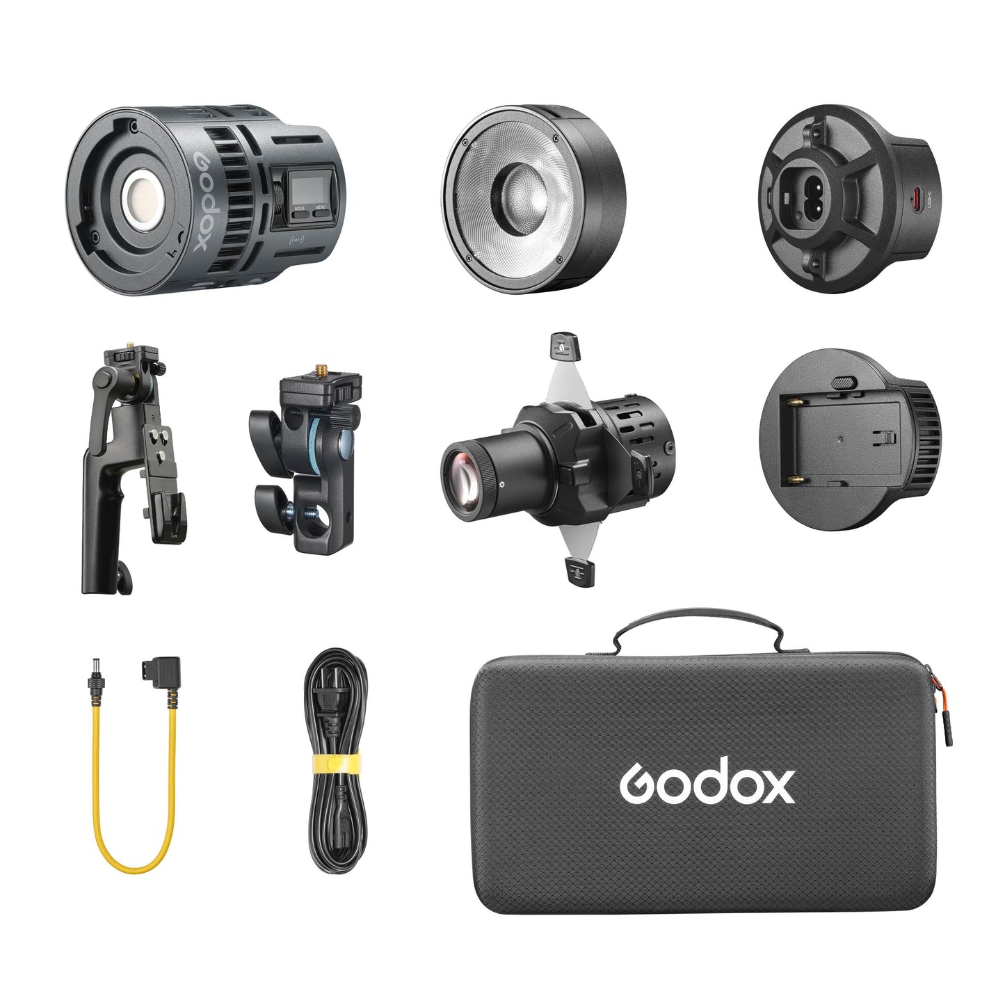 RS60R Super Compact RGB LED Video Light and SP36K Projection Attachment 1K Kit