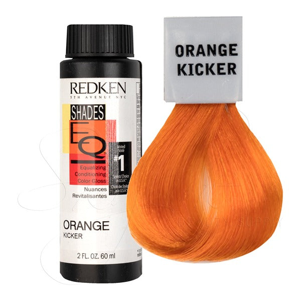 Redken Shades EQ Gloss Kickers Demi-Permanent Conditioning Colour 3 x 60ml Orange Kicker